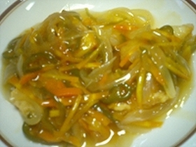 カレイの甘酢あんかけ