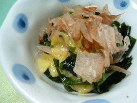 花オクラの醤油和え