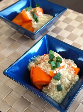 にんじんの鶏そぼろあん