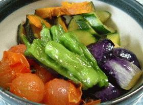 夏野菜のあげびたし