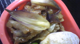 お弁当に　みょうがと豚肉の炒めもの