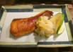 ブリのポン酢照り焼き。薬味おろしのせ。