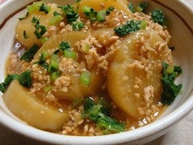 大根のそぼろあん～かけ