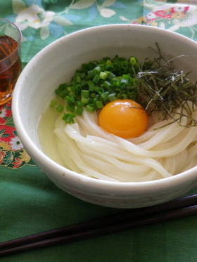 釜玉うどんで≪朝うどん≫