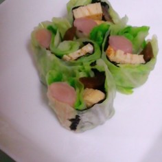 新生姜とキャベツでくるくる海苔巻き 新生姜とキャベツでくるくる海苔巻き