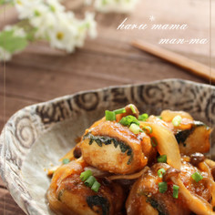 冷凍豆腐で♬肉巻き豆腐ステーキ♥