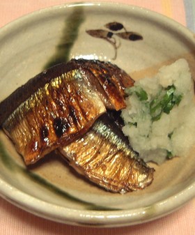 サンマの肝つけ焼き