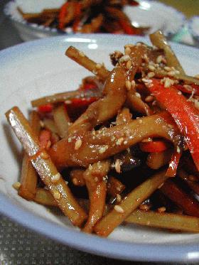 ｢かえし｣を使って・極太きんぴら牛蒡
