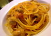 チキンのトマトクリームパスタ。