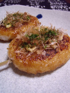 なんちゃって五平餅ღお好み焼き風