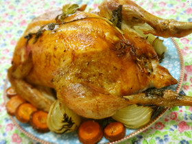 クリスマスに☆丸鶏のローストチキン