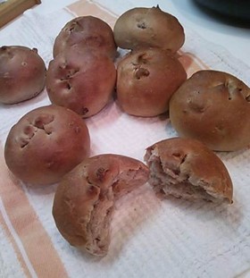 栗とくるみの秋色プチパン♪