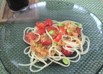 フルーツトマトとツナと枝豆の冷製パスタ