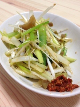 簡単！葱と小松菜の旨旨おつまみ。
