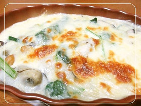 カキの豆乳グラタン