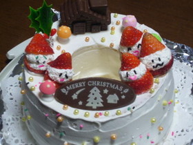 クリスマスシフォン～いちごサンタ乗せ！
