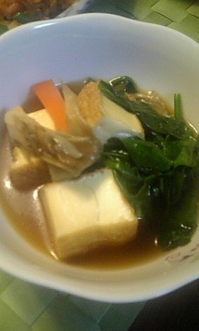 厚揚げと小松菜の煮びたし