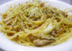ランチに♪キノコとベーコンのバジルパスタ