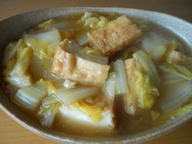 我が家の定番☆白菜と厚揚げの煮びたし