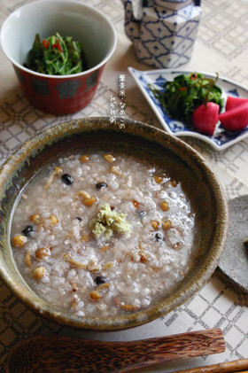胃弱ダイエット【蕎麦米なめこのみぞれ粥】