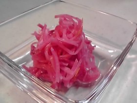 紫大根のらっきょう酢漬け☆柚子風味♪