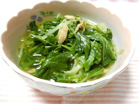 水菜とツナのあっさり煮☆