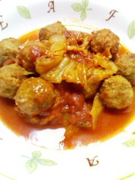 あったかとろ～り◎白菜と肉団子のトマト煮