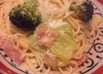 キャベツとベーコンの春☆クリームパスタ