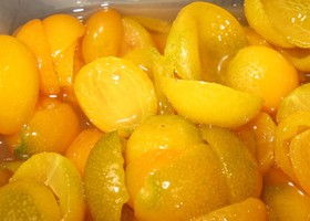 冷凍金柑のハチミツ漬け