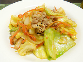 定食屋さん風オイスターカレー野菜炒め