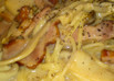 きのことベーコンのクリームパスタ