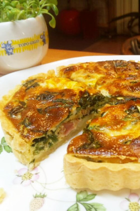 絶品キッシュ①定番ほうれん草とじゃがいも