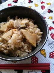 簡単☆筍と舞茸の炊き込みごはんの写真