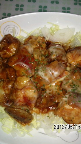 簡単♪鶏モモ肉のケチャップ煮