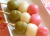 花見団子に♪もちもちやわらか三色団子
