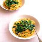 つるむらさきと空芯菜のスパゲティ