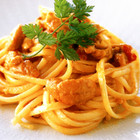 うにのピリ辛トマトクリームパスタ