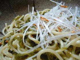 磯の香りたっぷり♪あおさパスタ
