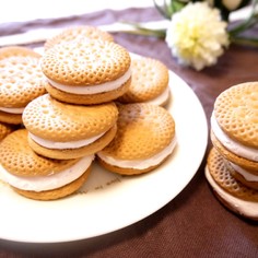 母の味♥アイスビスケットサンド♥