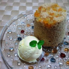 ❀チャイとオレンジピールのシフォンケーキ ❀チャイとオレンジピールのシフォンケーキ