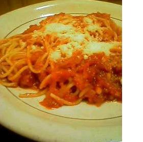 簡単　トマトクリームソースのパスタ
