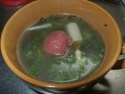 梅干し入り中華スープの写真