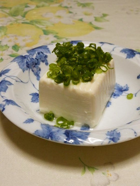 ネギ塩冷奴 ごま油風味