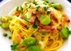 そら豆とベーコンのクリームチーズパスタ