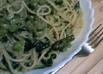 緑野菜のクリームパスタ．。：・゜☆