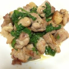 鶏肉のバター大葉炒め