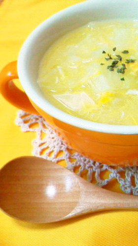 *キャベツの卵スープ*