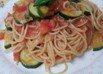 夏野菜！ズッキーニのピリ辛トマトソース