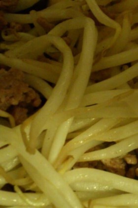 簡単もやしとメンマの炒めもの　