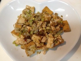 ノンオイル♪鶏胸肉と厚揚げ麻婆豆腐